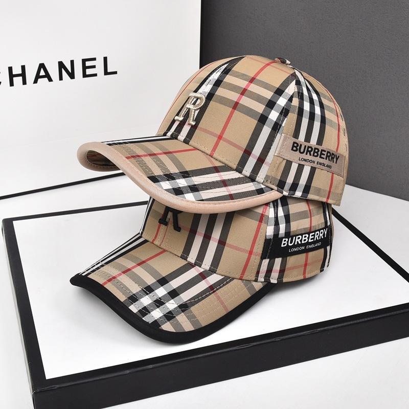 British Hat Plaid Hard Crown Baseball Cap Women's New Spring and Autumn Plaid Casual Street Dome Peaked Cap 2022