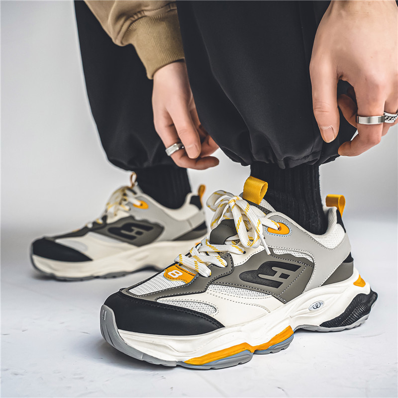 巴黎做旧厚底老爹鞋男鞋百搭复古休闲运动鞋子男ins新款潮鞋批发