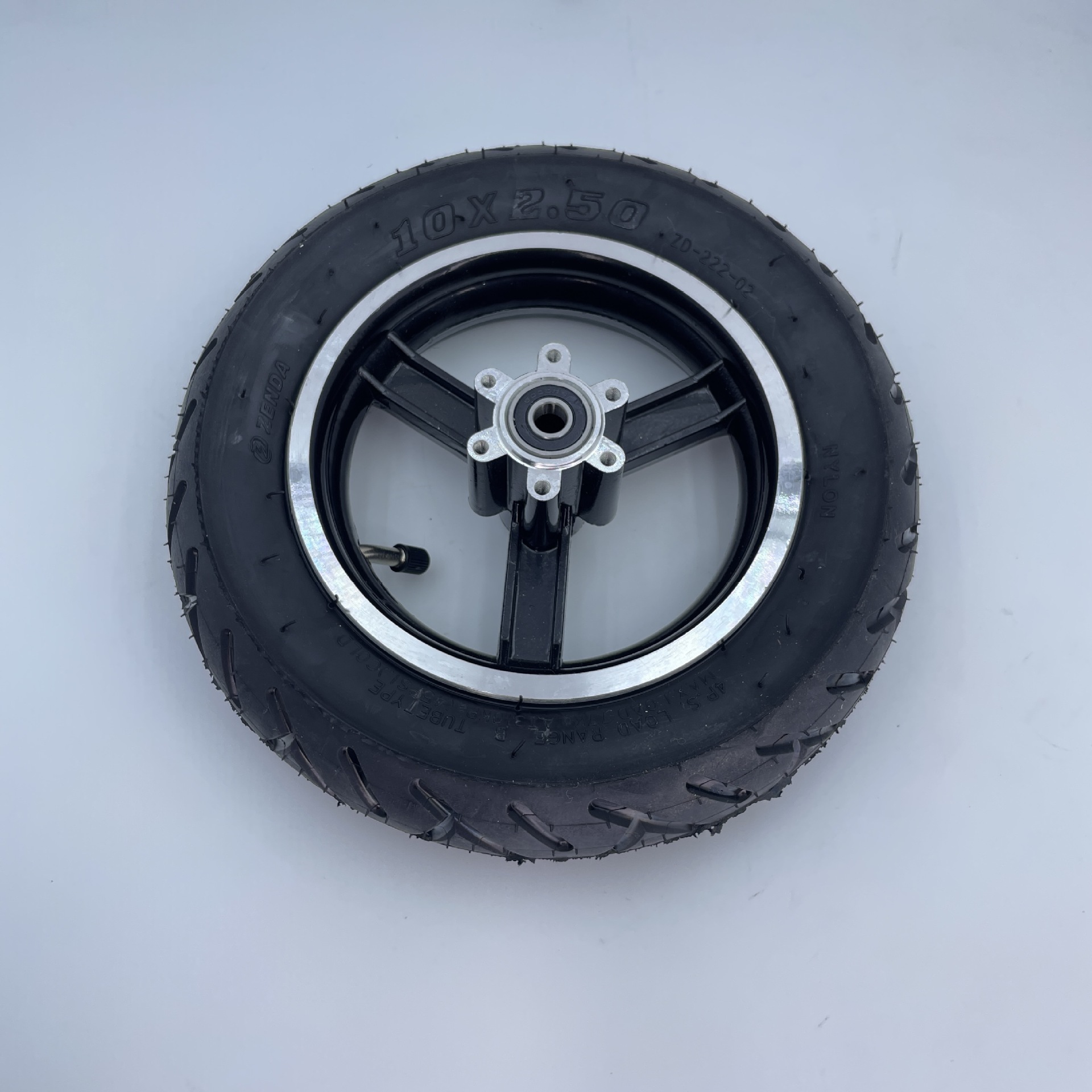 电动滑板车10寸碟刹前轮毂铝合金钢圈10x2.5/2.