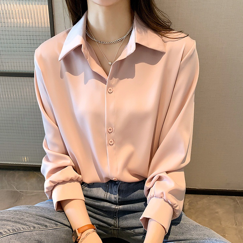 2024春季新款圆领长袖拼接小衫手工订钻网纱衬衣女修身打底衫上衣
