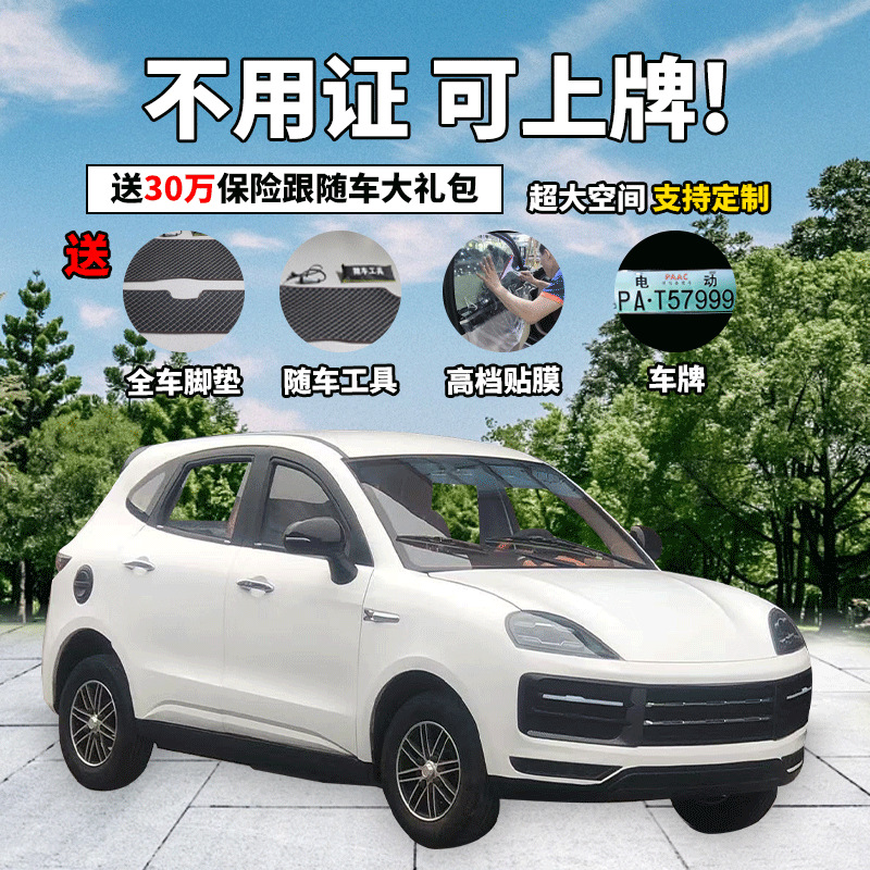 新能源电动四轮车成人代步全封闭锂电油电两用新能源电四轮电动车