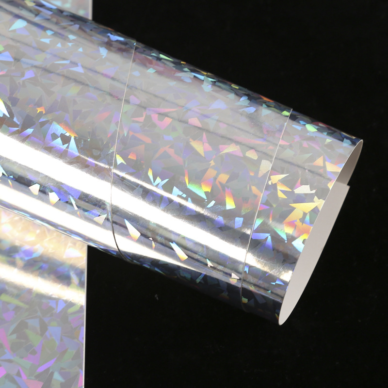 直销玻璃碎片银镀铝膜卡纸bopp亚光膜pet彩色镭射膜包装材料-阿里巴巴