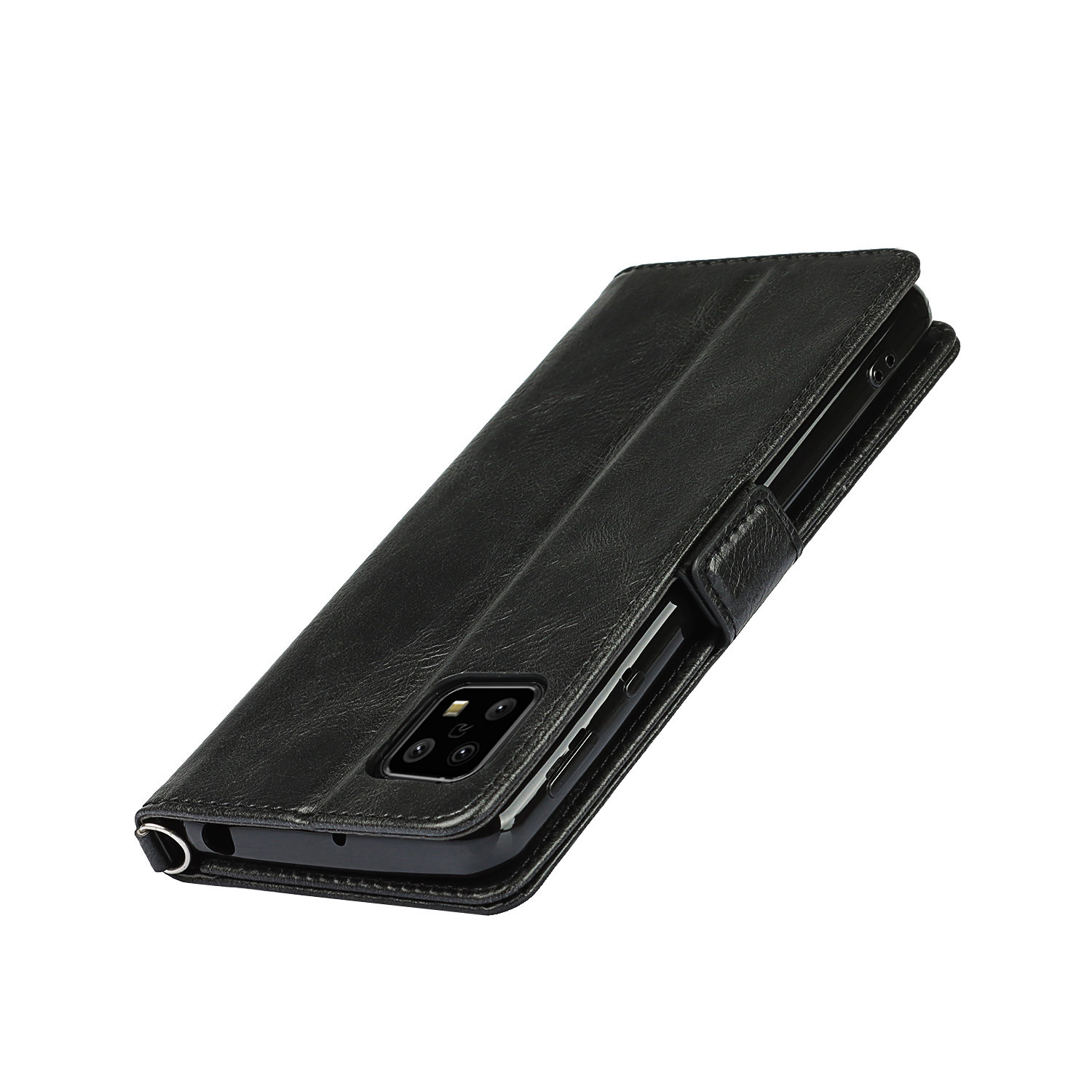 aquos sense 4 中扣复古双折边翻盖皮