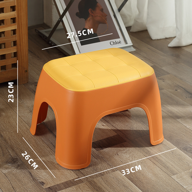 Nordic Simple Plastic Stool Thickened Children's Stool Sofa Ottoman Shoes Changing Household Low Stool Baby Small Bench