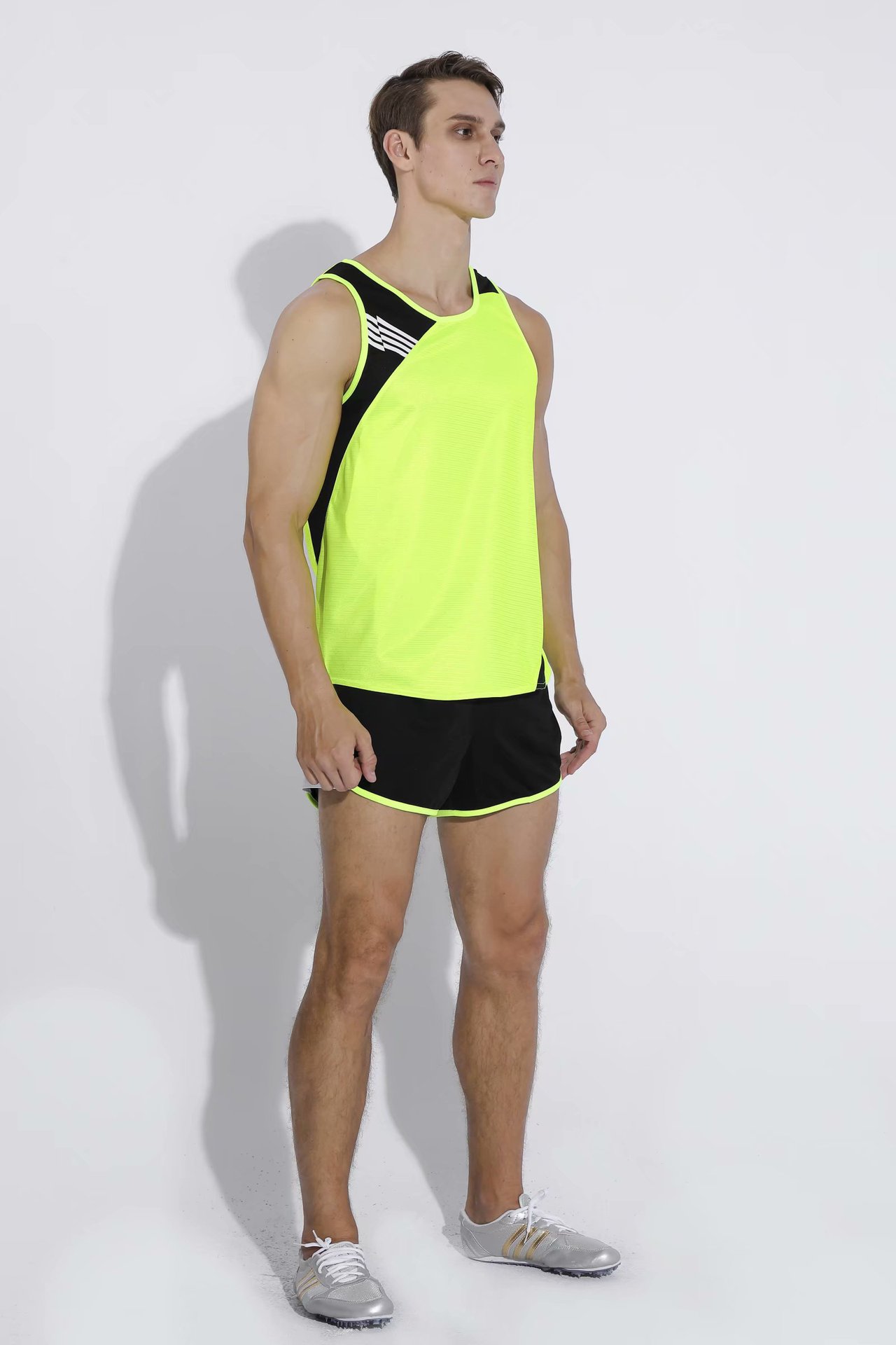 新款田径服跑步服亲子装情侣健身紧身衣套装男女田径比赛服团拼