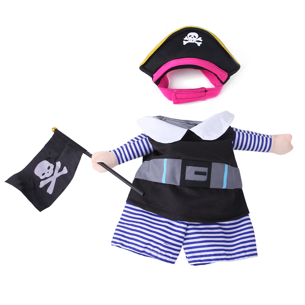 Manufacturer Pet Suit New Pirate Standing Clothes Pirate Style Dog out Cat Funny Transformation Clothes