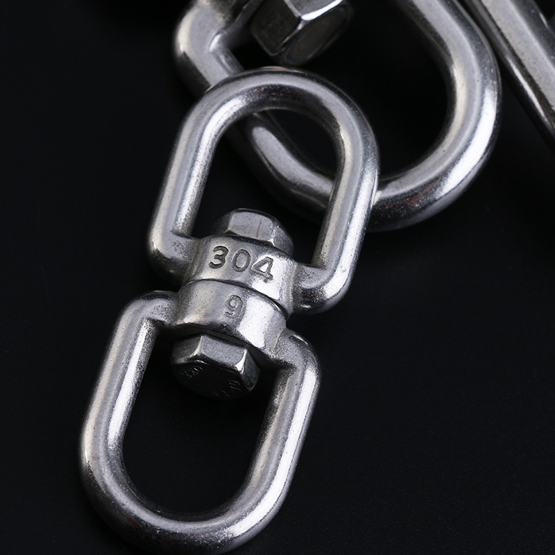 304不锈钢旋转环10吨对称硬度强8字万向环转环链条扣环现货批发