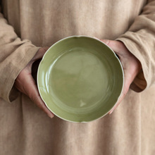 耀州窑青瓷壶承陶瓷干泡台茶盘养紫砂壶茶托储水式茶台茶道零配件