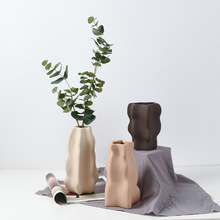 陶瓷花瓶极简现代风格花器北欧家居饰品软装餐桌装饰水培插花花瓶