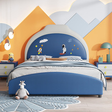 儿童床现代简约1.2米单人储物床创意男孩床青少年儿童1.5米榻榻米