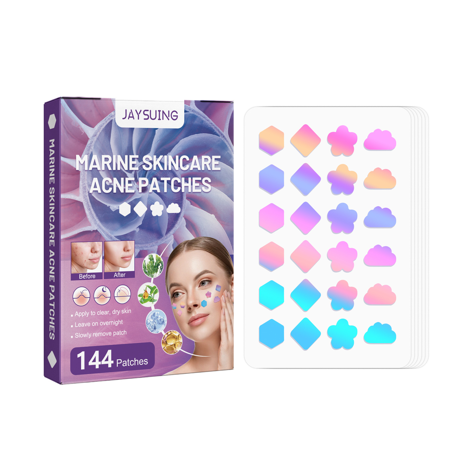 Jaysuing Color Acne Patch Fade Spots Repair Facial Acne Blemishes Acne Hydrocolloid Patch