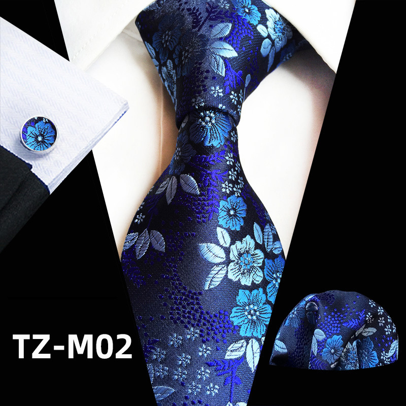 Yongfeng in Stock Direct Supply 2022 Plum Paisley Men's Tie Pocket Square Cuff Three-Piece Suit