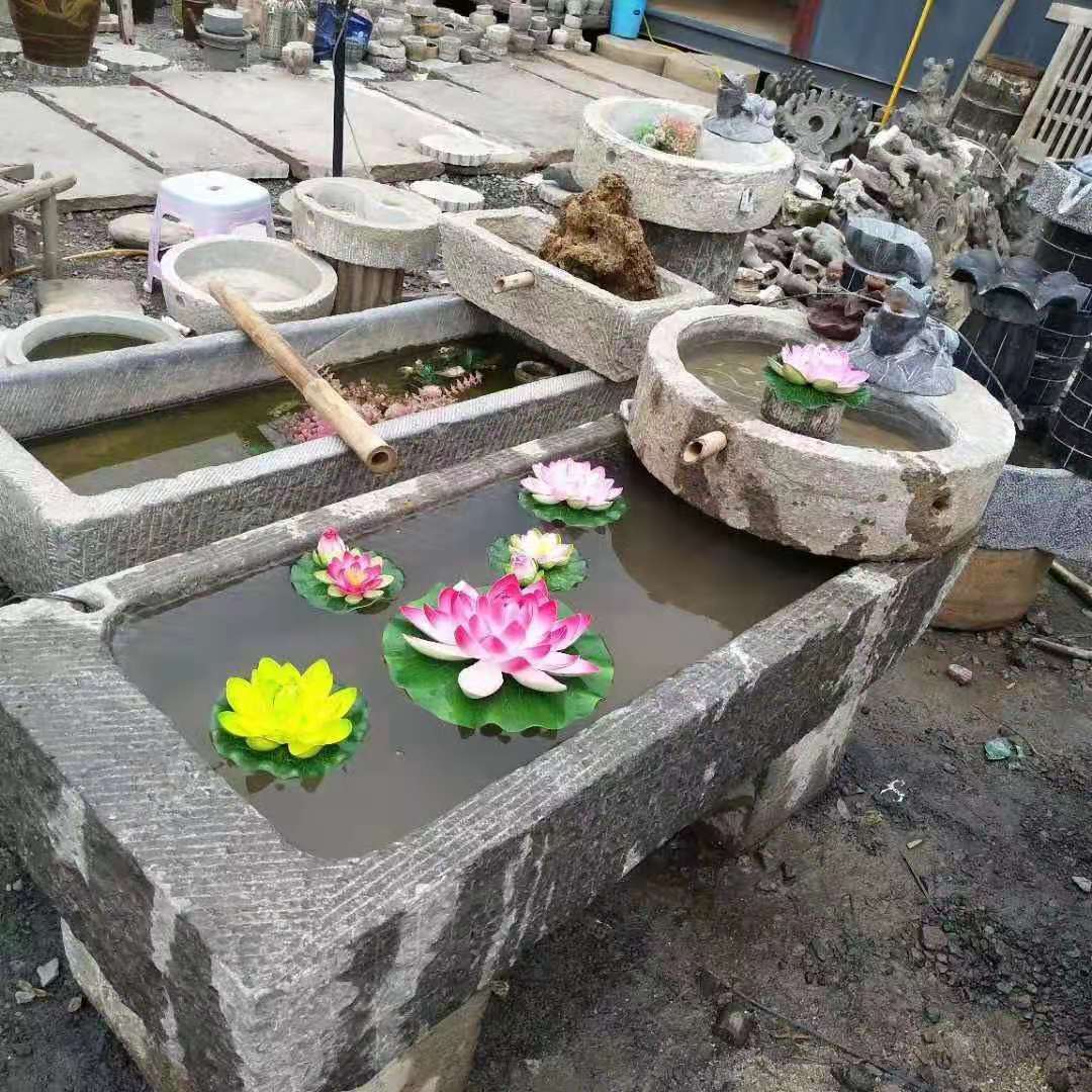 四川园林造景老猪槽 老石槽流水摆件老猪槽新工艺大量批发