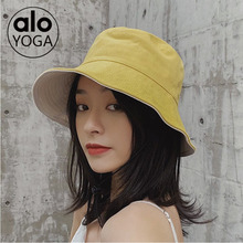 ALO  yoga  双面渔夫帽女夏季日系  超大帽檐出游遮阳防晒帽子