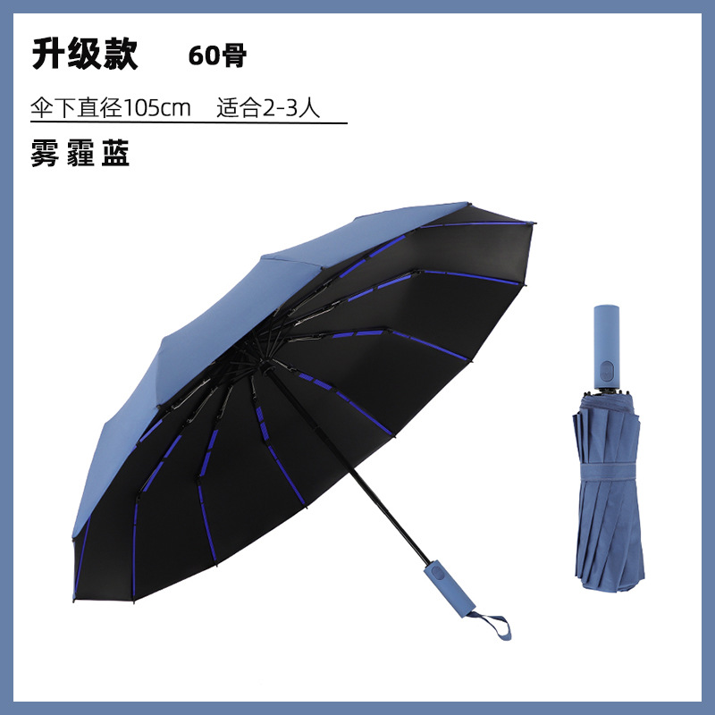Umbrella Factory in Stock Wholesale 60 Bone Automatic Folding Sun Umbrella Can Be Printed Logo Sun Umbrella One Piece Dropshipping