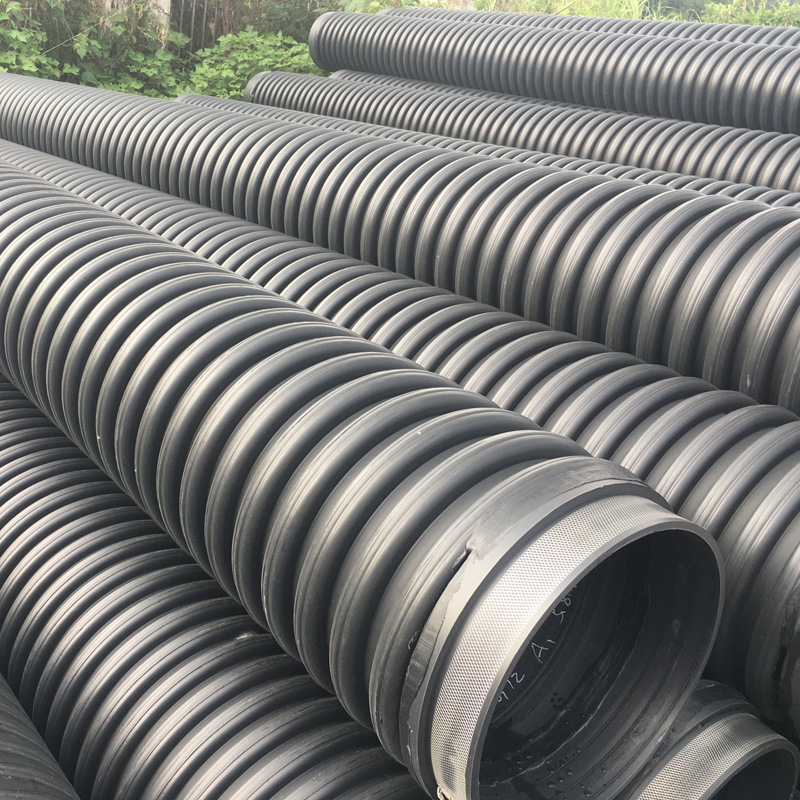 双高筋增强pe螺旋波纹管 多筋缠绕增强波纹管300 hdpe加筋排水管