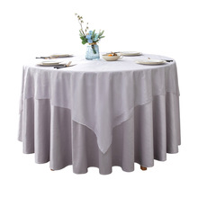 一次性桌布塑料加厚商用餐厅饭店家用圆桌布正方形纯白色台布批发