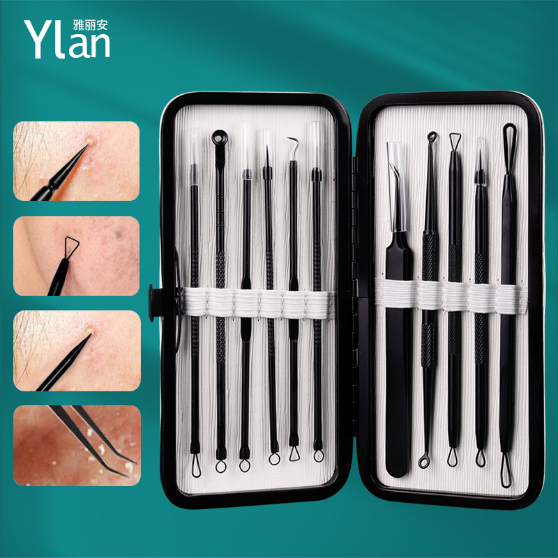 In Stock Wholesale Acne Needle Set Beauty Suit Blackhead Cosmetic Tool Acne Needle Beauty Needle 11-Piece Set