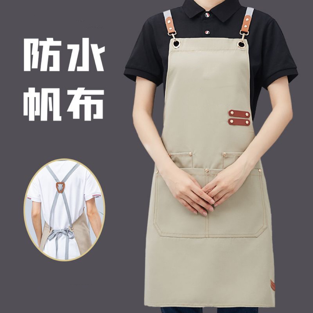 帆布围裙印字厨房上班防水防油餐饮厨师工作帆布围裙批发-阿里巴巴