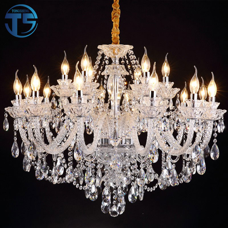 欧式水晶吊灯新款客厅蜡烛灯轻奢后现代房间卧室灯奢华别墅餐厅灯
