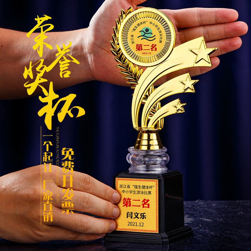 运动会奖杯制作幼儿园儿童篮球足球羽毛球乒乓球比赛团队荣誉冠军