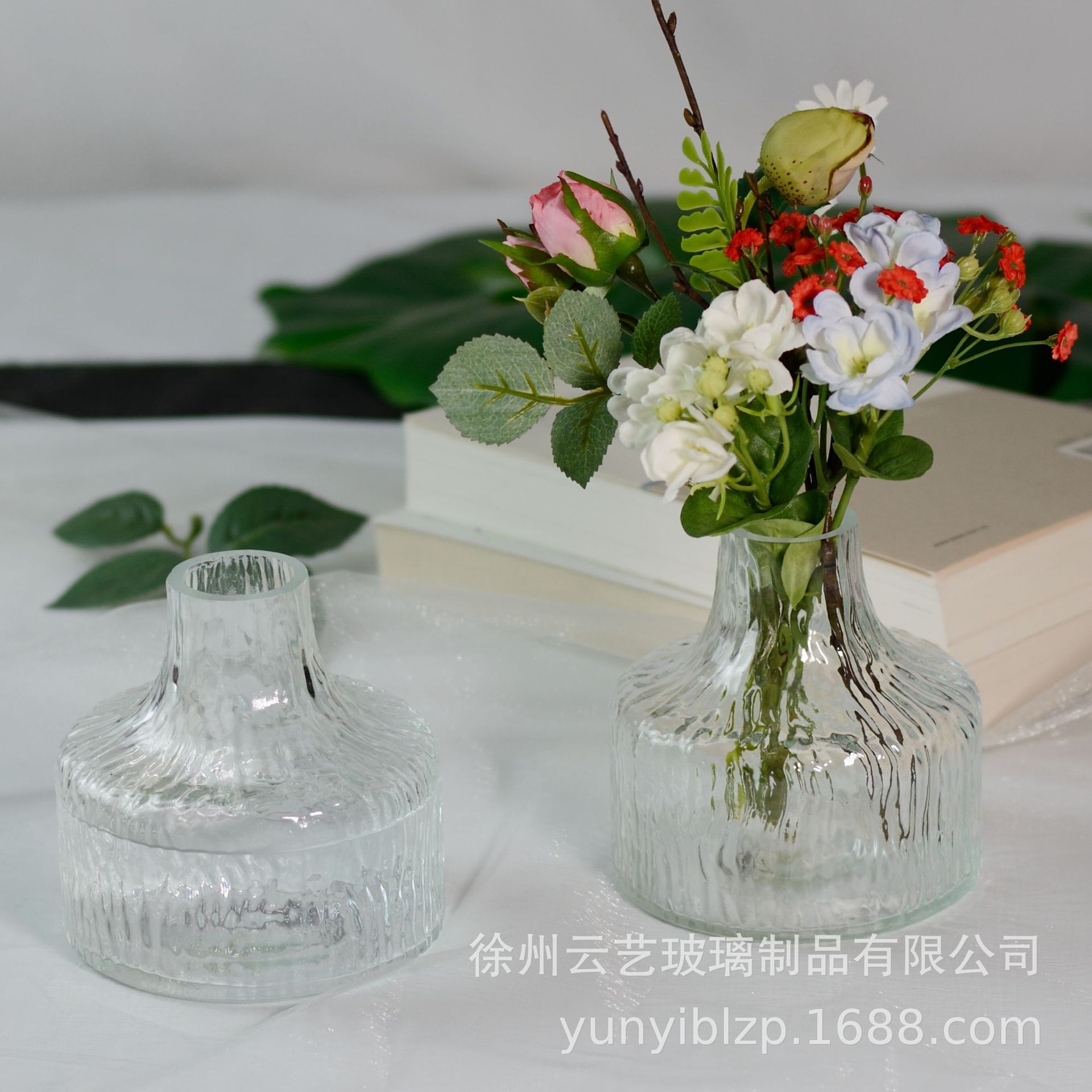 北欧风格简约透明花瓶ins风水养鲜花玻璃插花瓶客厅摆件网红装饰