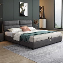 床现代简约免洗科技布床1.8双人2米大床北欧轻奢真皮床主卧室婚床
