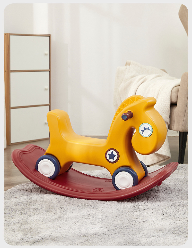 贝易宝宝摇摇马男女孩溜溜车二合一儿童木马摇马婴儿玩具周岁礼物