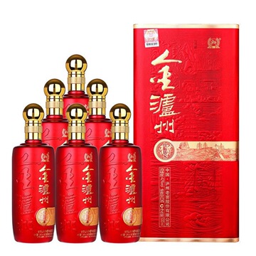 金泸州红酝坊8 浓香型52度白酒500ml*6整箱批发礼盒装