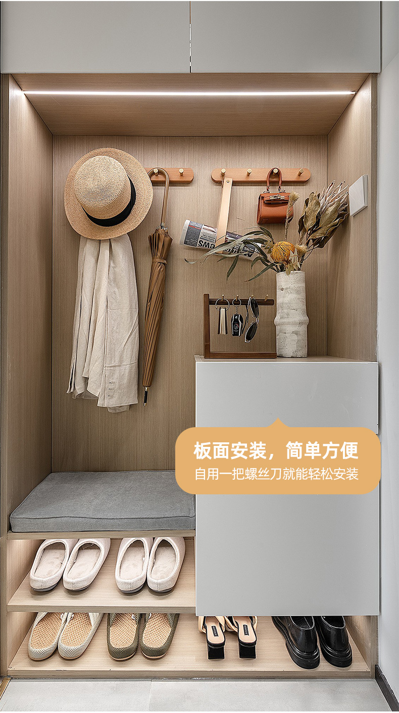 纯铜挂钩入户门鞋柜黄铜单个挂衣钩玄关柜帽钩厨房墙壁金色铜挂钩