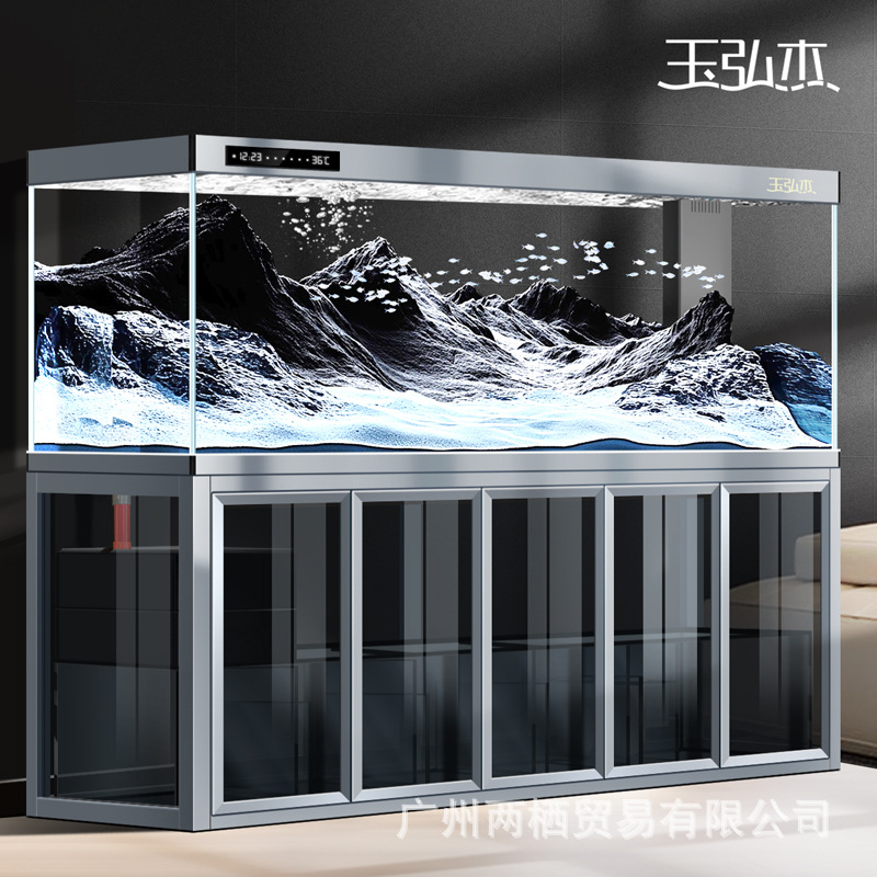 鱼缸水族箱工业风客厅中大型底过滤生态免换水防水防潮智能龙鱼缸