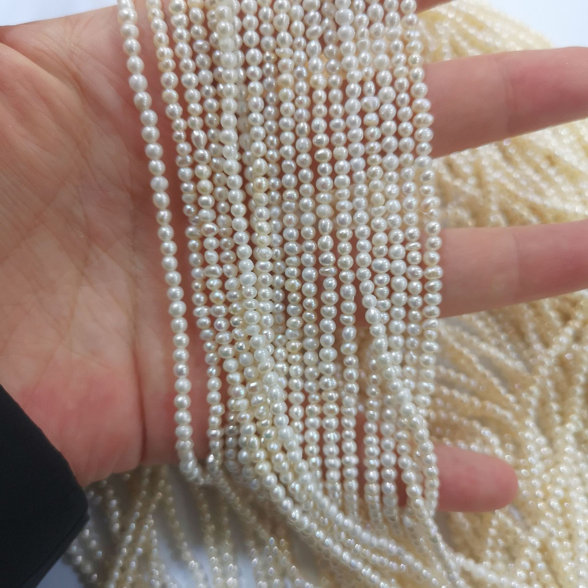 Fresh Water Small Pearl Mini Pearl 3mm Good Quality Beaded Finished Diy Necklace Bracelet Tassel