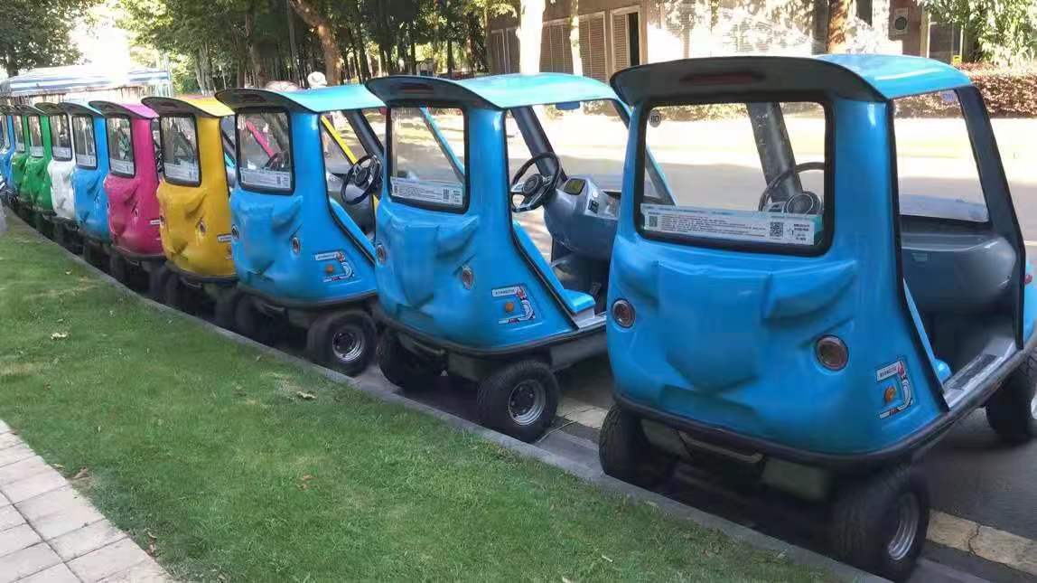 景区观光车代步车旅游观光游览车游乐园共享双座位四座位电动车