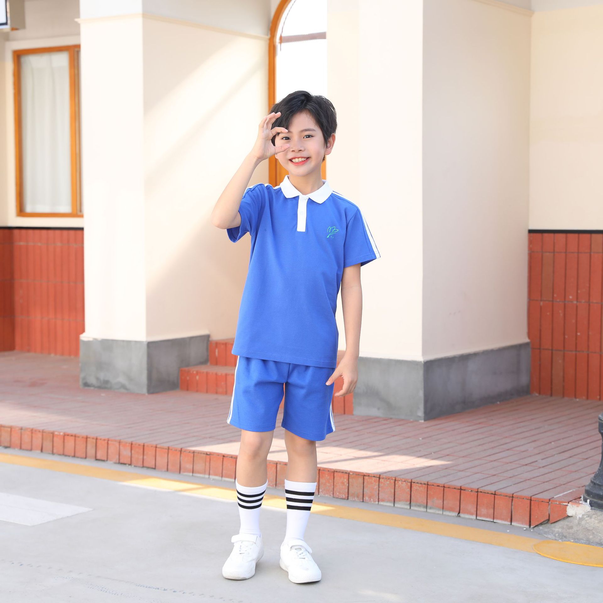 深圳校服小学生校服夏装运动服男童短袖短裤长裤外套夏装短袖