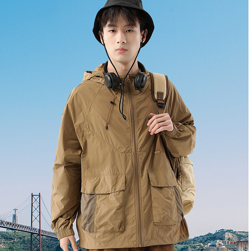 Outdoor Sun-Proof Clothes Unisex Wear American Retro Fashion Brand Men's Amekaji Summer Thin Jacket Couple