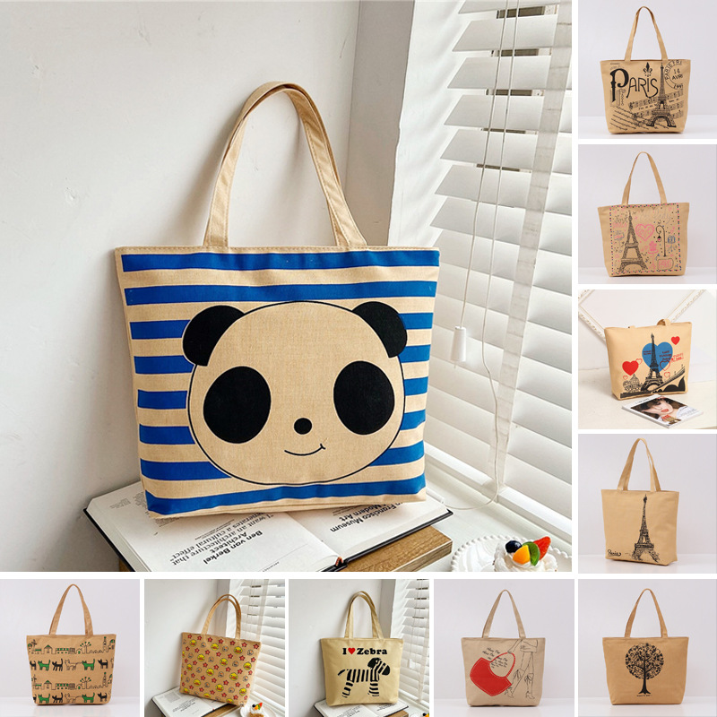 Factory Wholesale 2023 Autumn New Fashion Canvas Shoulder Bag Trend Printed Canvas Bag Casual Tote Bag