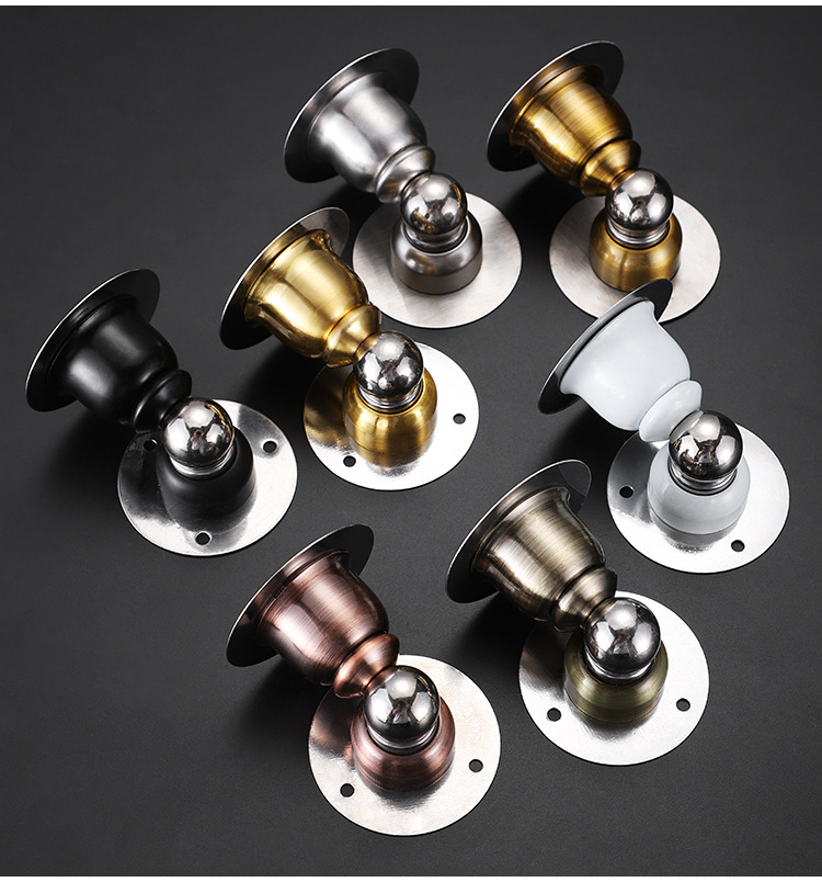 免打孔超短门吸家用不锈钢强磁迷你墙吸网红钟形门碰防撞门挡地吸