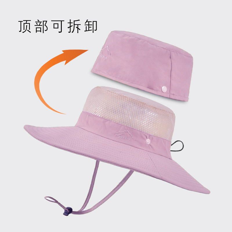 9214 Sun Protection Hat Men's Sunhat Face-Covering Hat Female Big Brim Fisherman Hat Summer Outdoor Double Top Fishing Hat