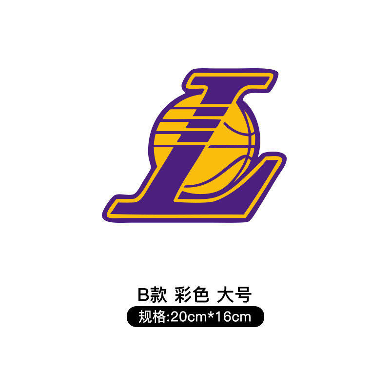 nba洛杉矶湖人队球队标志篮球logo汽车装饰贴纸侧门可反光贴