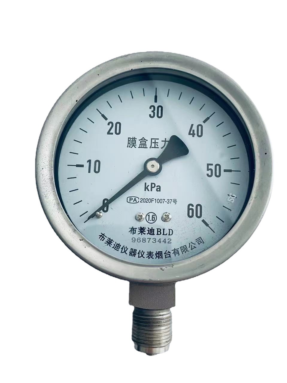布莱迪压力表 布莱迪膜盒压力表 bld 厂家热销 kpa千帕压力表