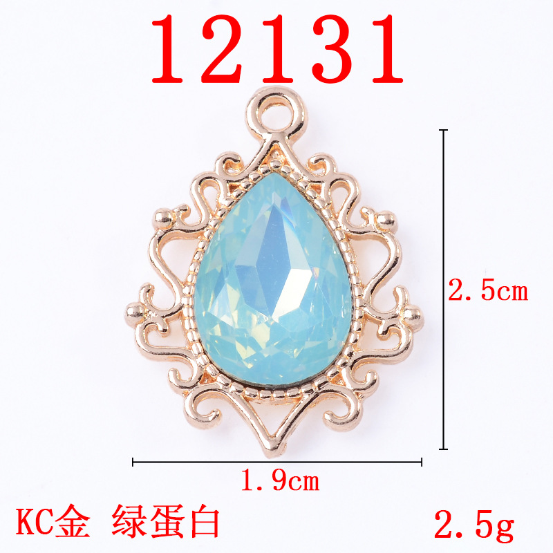 Exclusive for Cross-Border Alloy Lace Diamond Water Drop Pendant Diy Handmade Hair Accessories Earrings Accessories Material Wholesale