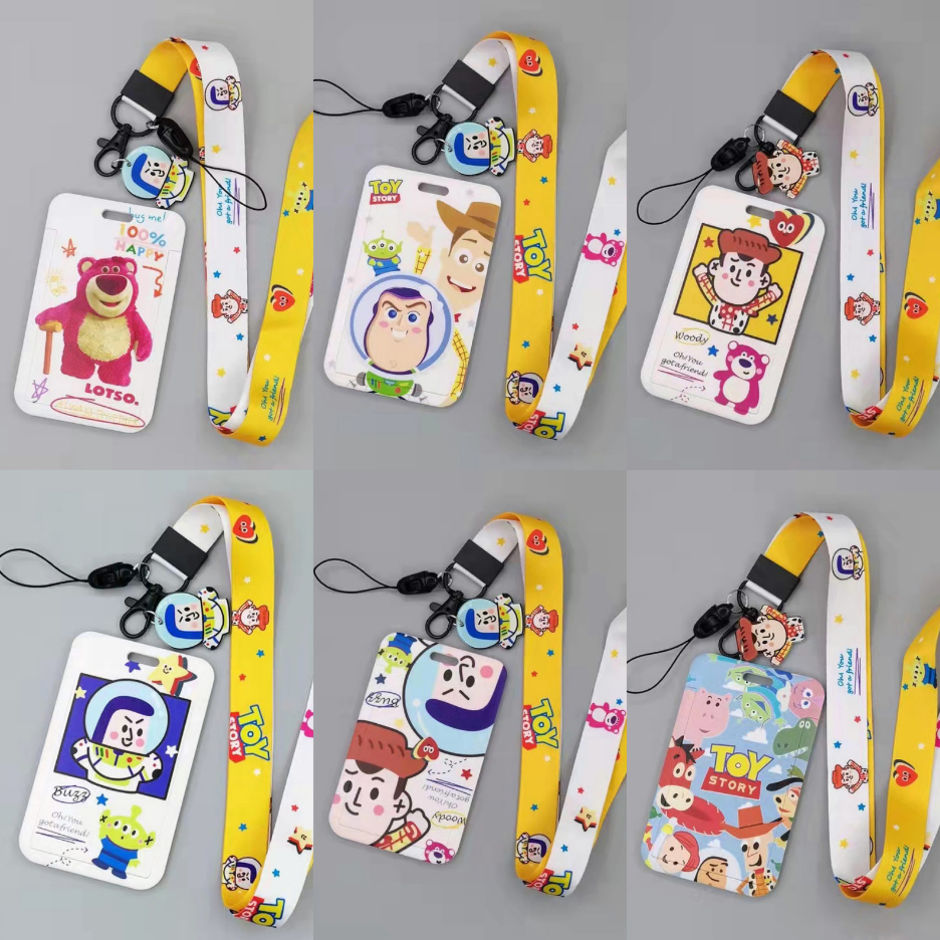 日本卡通长绳公交饭卡学生卡证件卡地铁校牌卡校园卡印花滑盖卡套