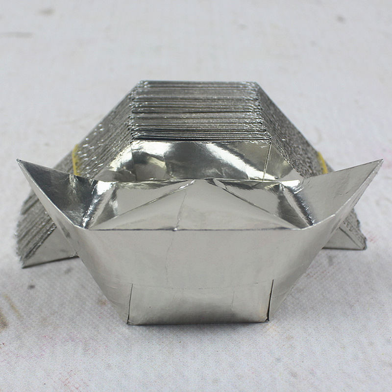 包邮小号半成品银元宝家用银箔纸祈福还愿烧纸福纸品一包1000个