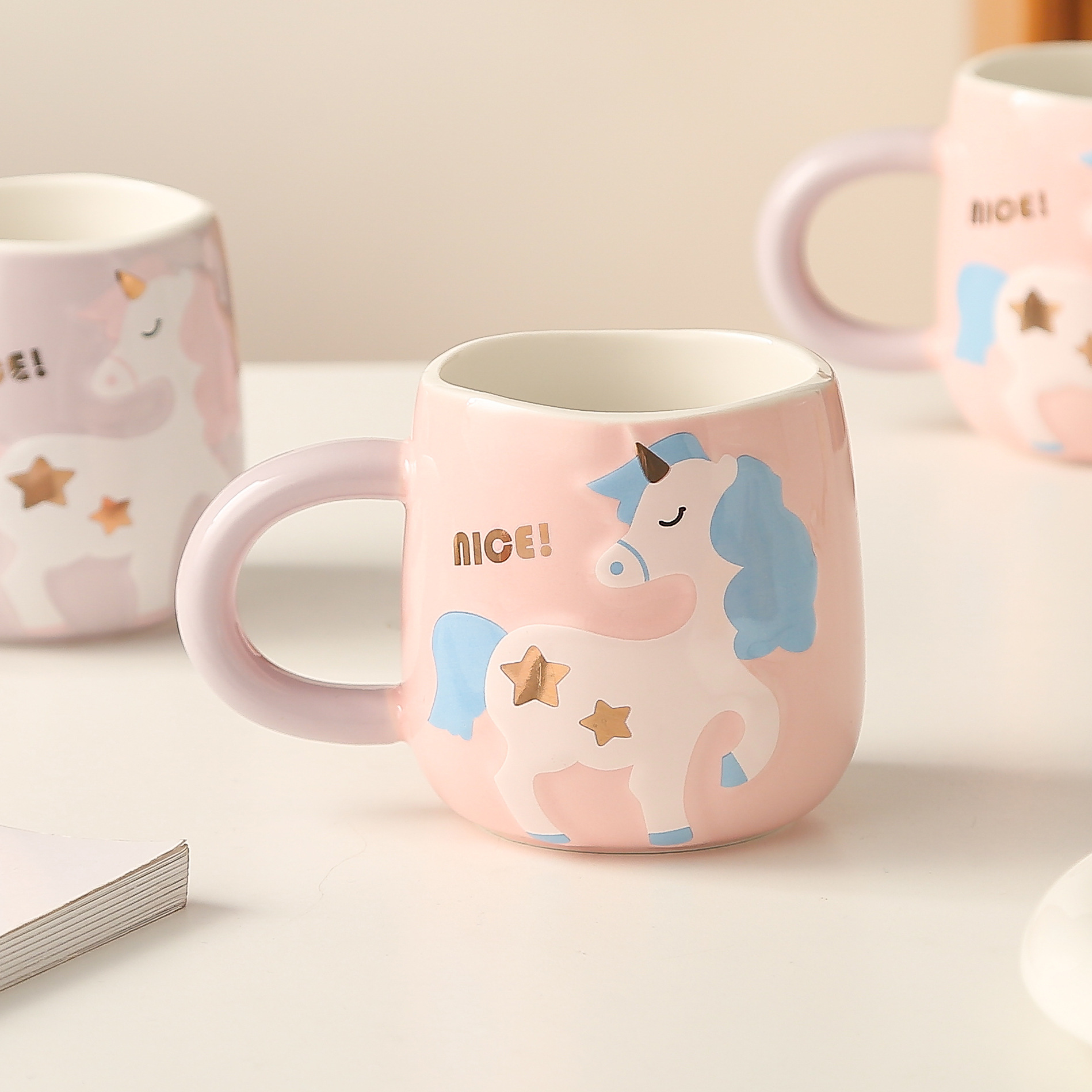 Creative Unicorn Ceramic Cup Office Coffee Cup Water Cup Student Mug Cute Girl Mug