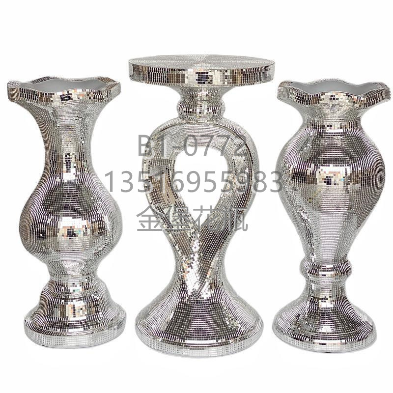 Factory Batch Hair Fringe Grip Stabilizer Pad Pearl Sticker Glass Mirror Vase Flower Stand Living Room and Hotel Wedding Decoration Mosaic Flower Stand