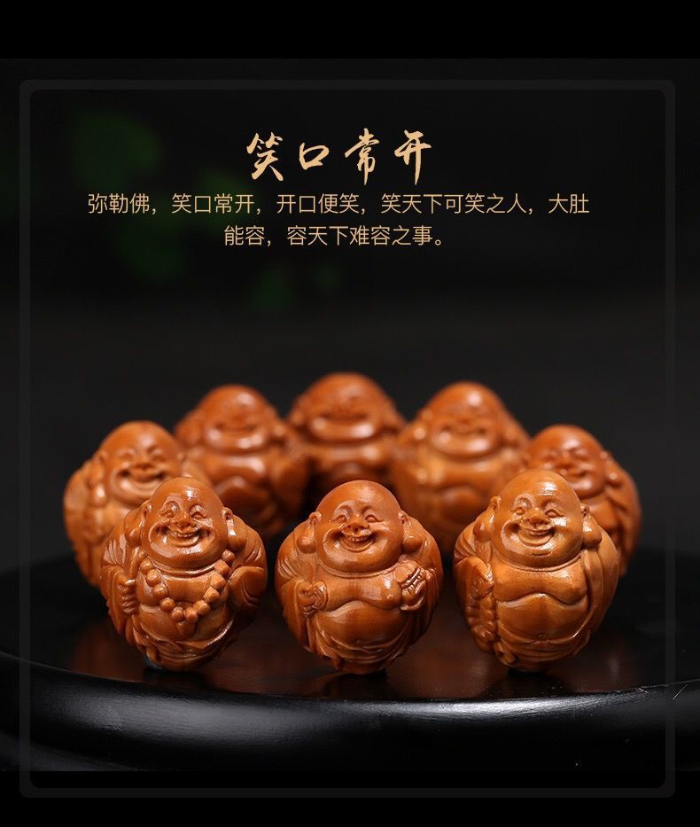 橄榄核雕手串橄榄核弥勒佛八大弥勒佛橄榄核手串弥勒八大弥勒手串