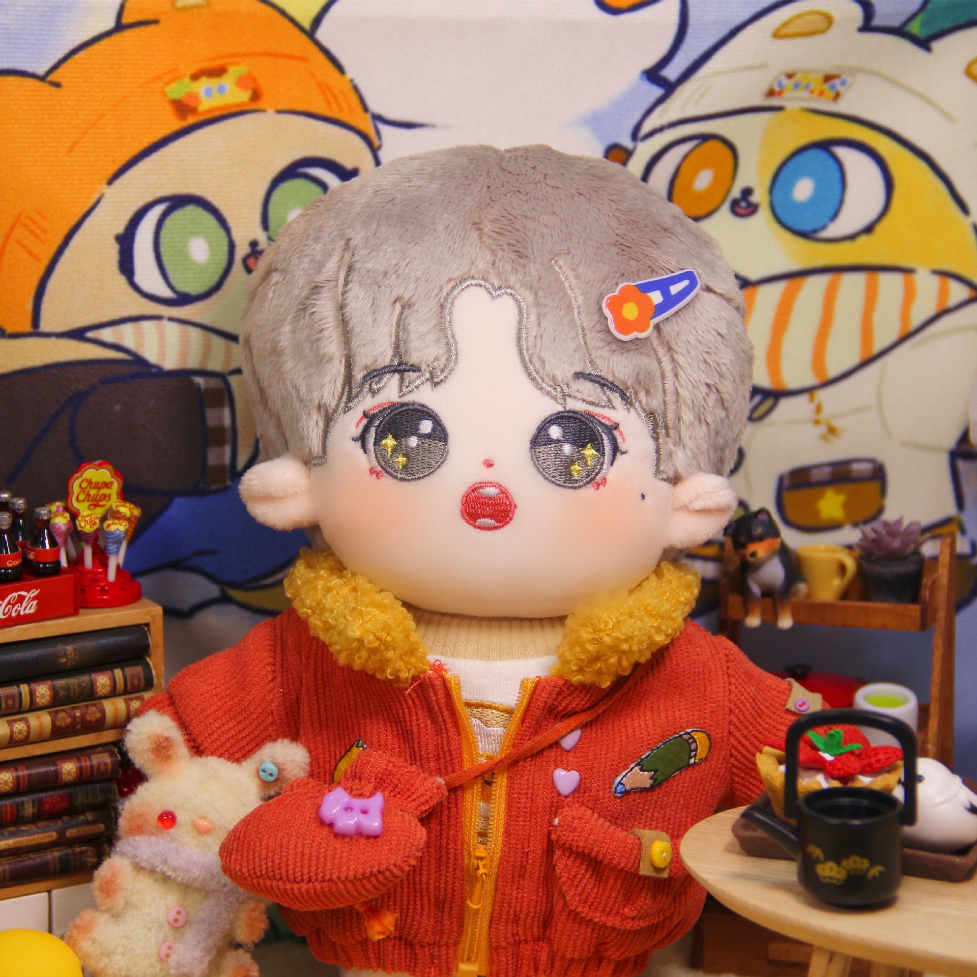 现货蔡徐坤明星娃娃公仔20cm蔡小葵毛绒人形玩偶国产包邮送出生证