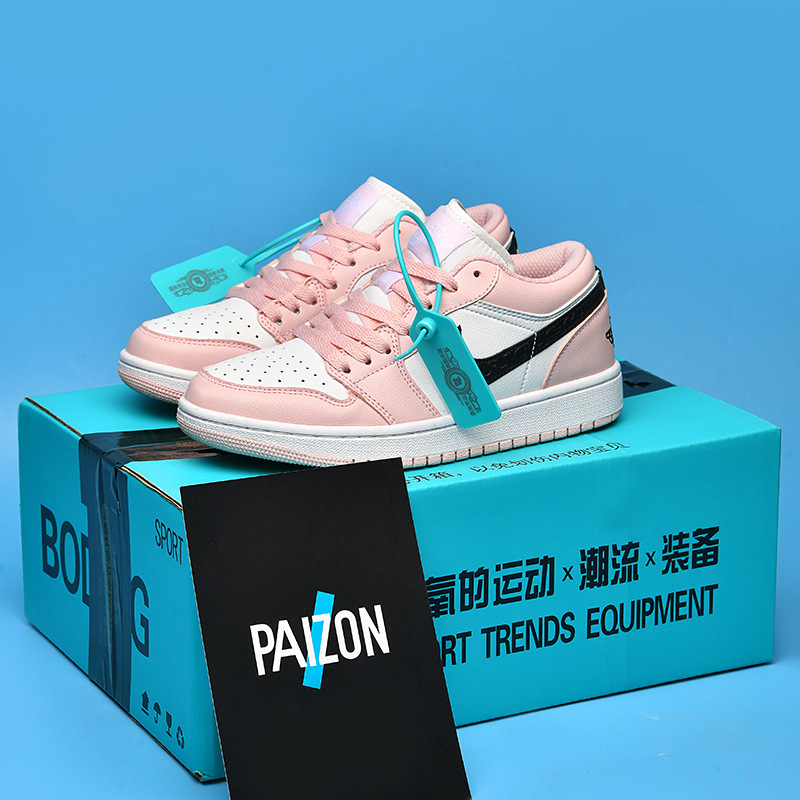 aj男鞋黑白熊猫空军一号莆田鞋低帮板鞋女款aj1樱花粉运动情侣鞋