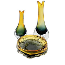 北欧玻璃花瓶轻奢摆件创意琉璃艺术花瓶软装摆件花器装饰品批发推