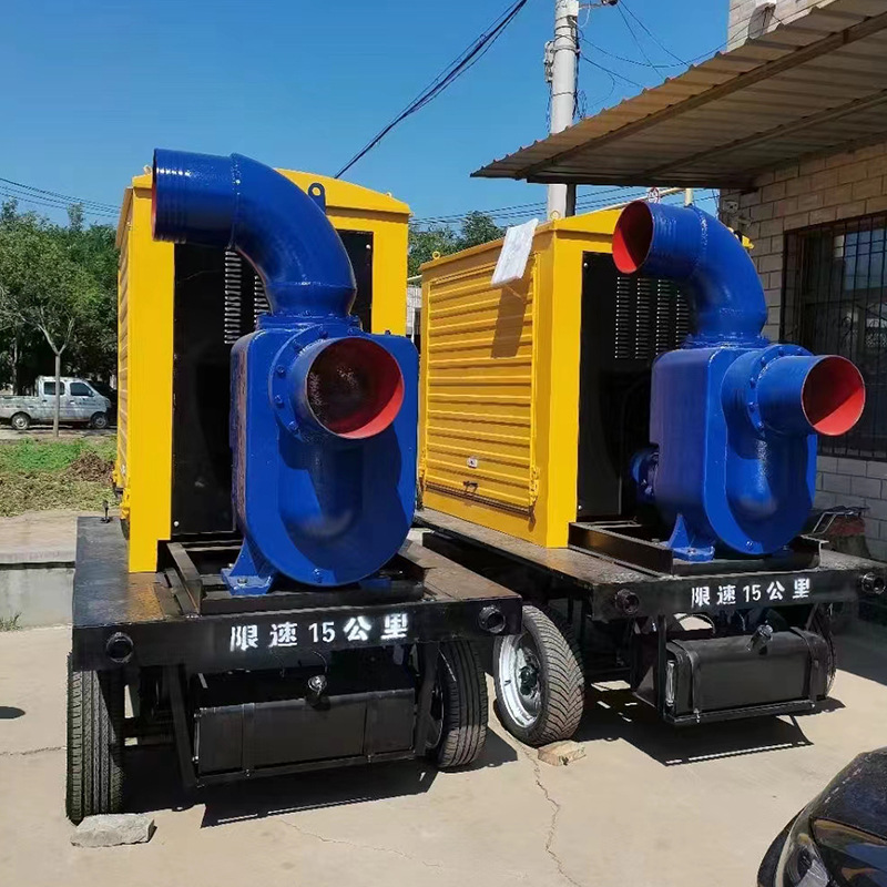 防汛应急泵车抽水泵拖车式移动泵车大流量柴油抽水泵车厂家现货
